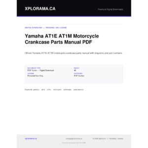 Yamaha AT1E AT1M Motorcycle Crankcase Parts Manual PDF