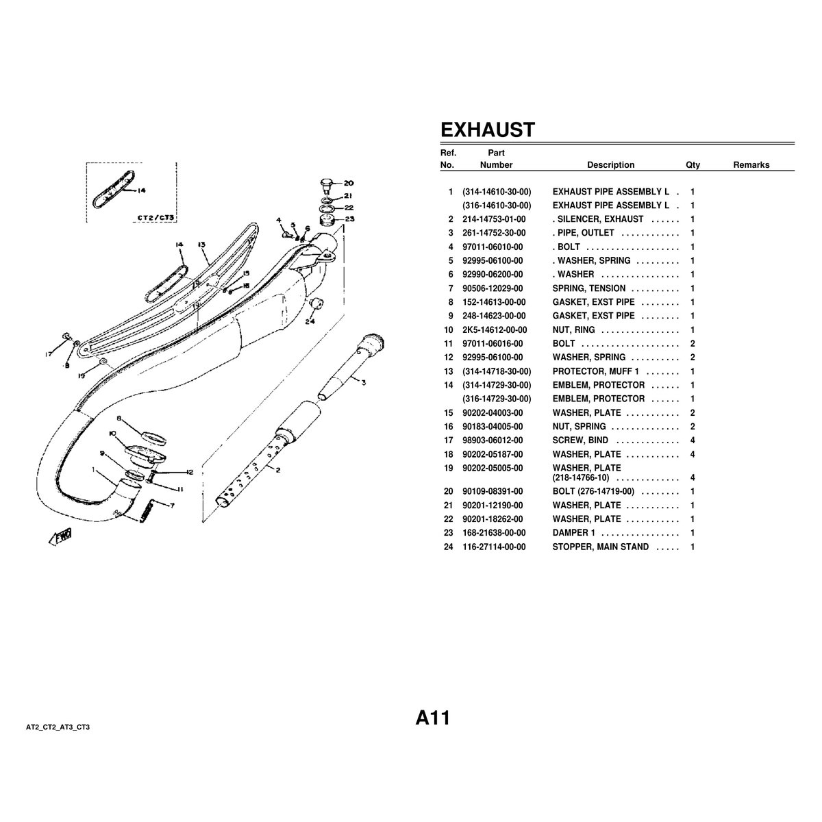 Yamaha AT2 CT2 AT3 CT3 Crankcase Cylinder Parts Manual PDF - Image 2
