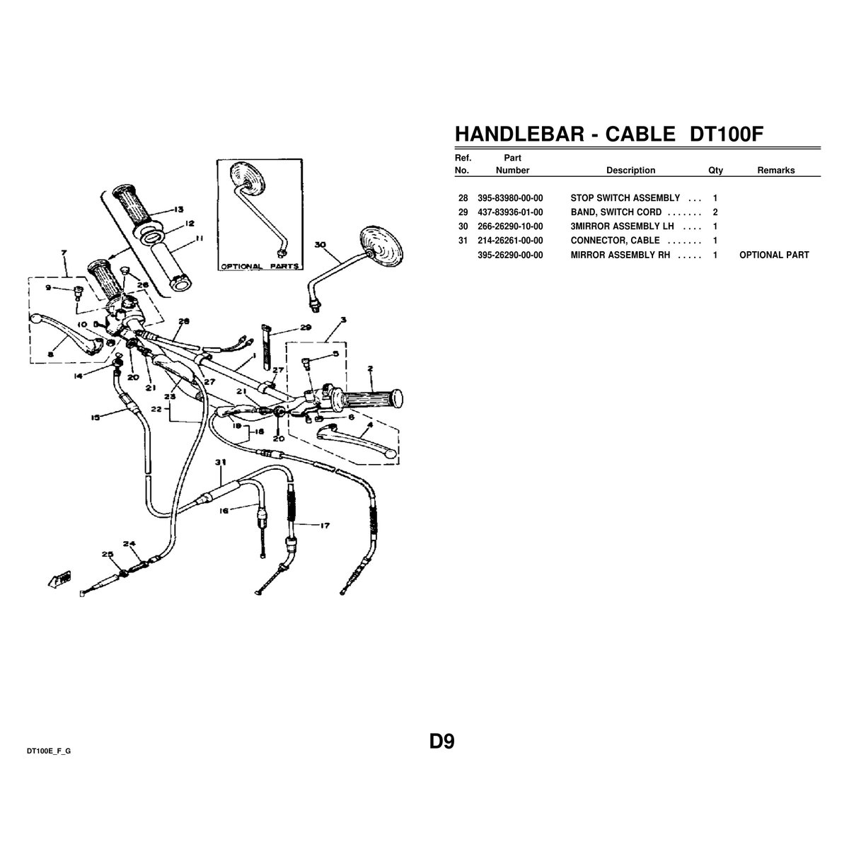 Yamaha DT100E/F/G Parts Manual - Engine Components PDF Guide - Image 5