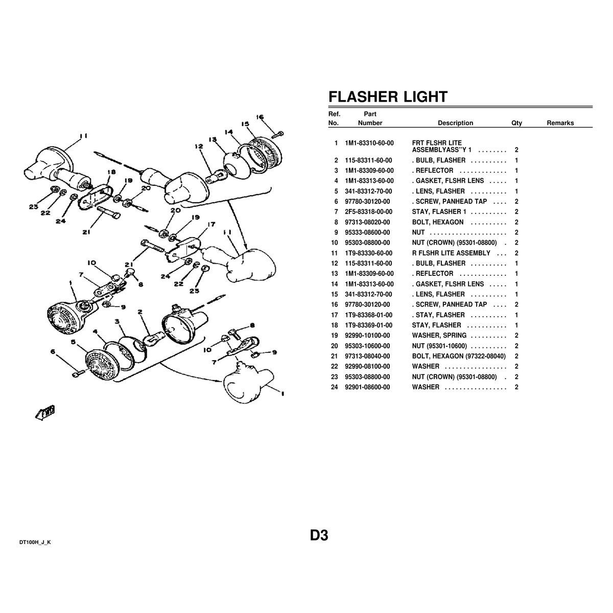 Yamaha DT100H Motorcycle Parts Manual - Engine Components PDF - Image 4