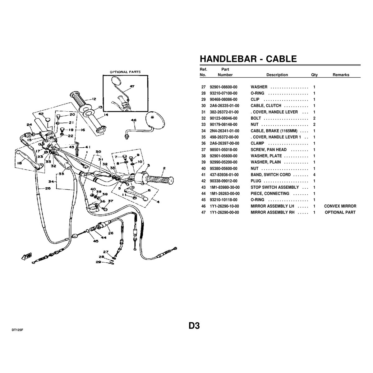 Yamaha DT125F Crankcase Cylinder Parts Manual PDF - 50 Pages - Image 3