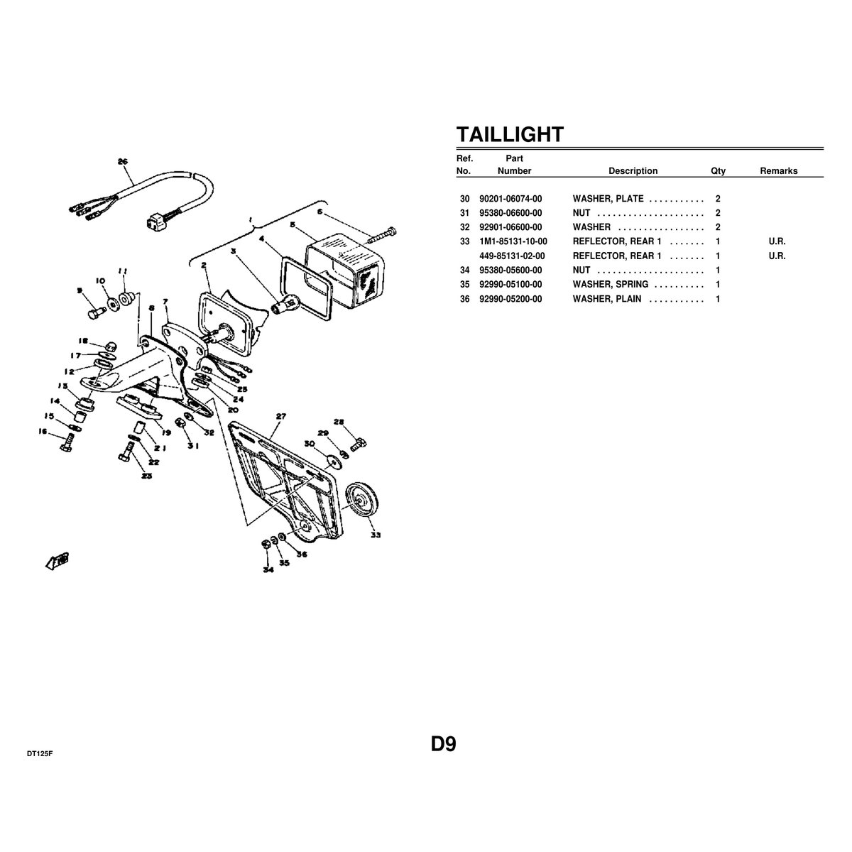 Yamaha DT125F Crankcase Cylinder Parts Manual PDF - 50 Pages - Image 4
