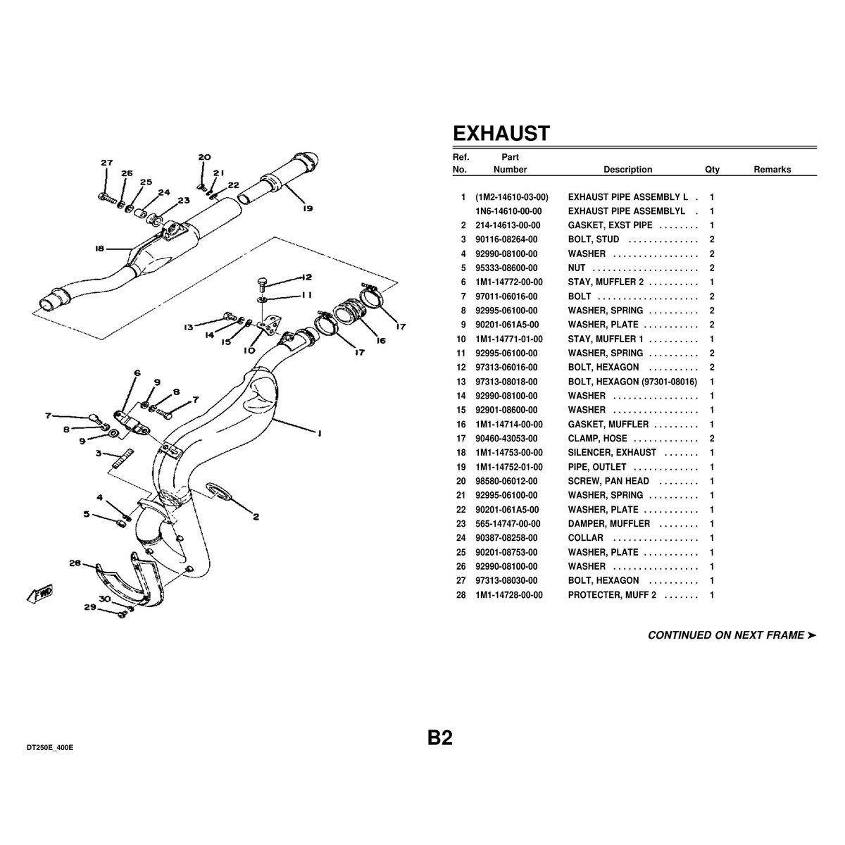 Yamaha DT250E DT400E Motorcycle Parts Manual PDF 60 Pages - Image 2