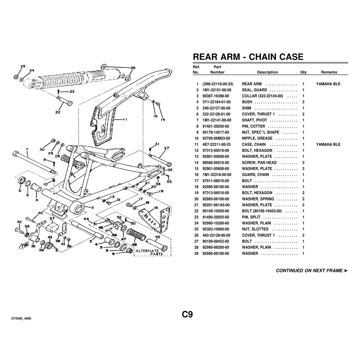 Yamaha DT250E DT400E Motorcycle Parts Manual PDF 60 Pages - Image 4