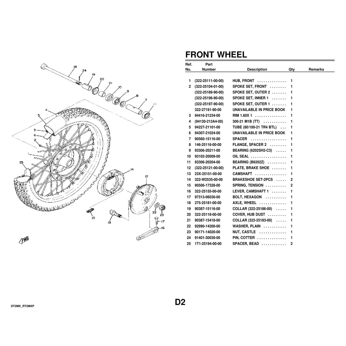 Yamaha DT2MX RT2MX Motorcycle Parts Manual Engine Components PDF - Image 4