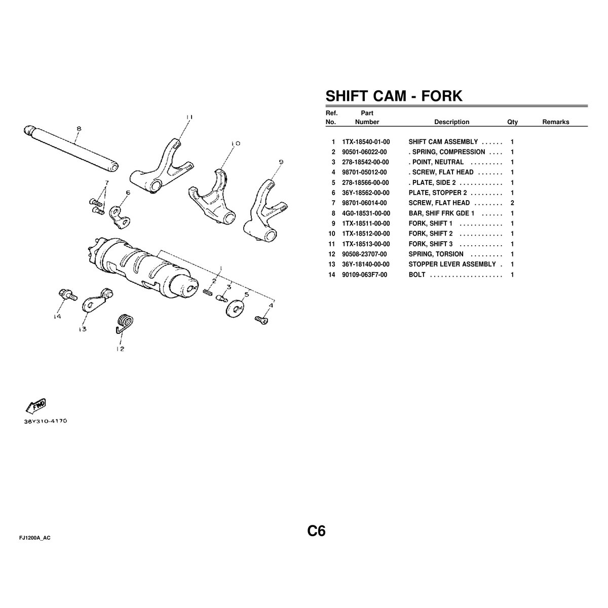 Yamaha FJ1200A Parts Manual - Complete Motorcycle Parts Catalog PDF - Image 4