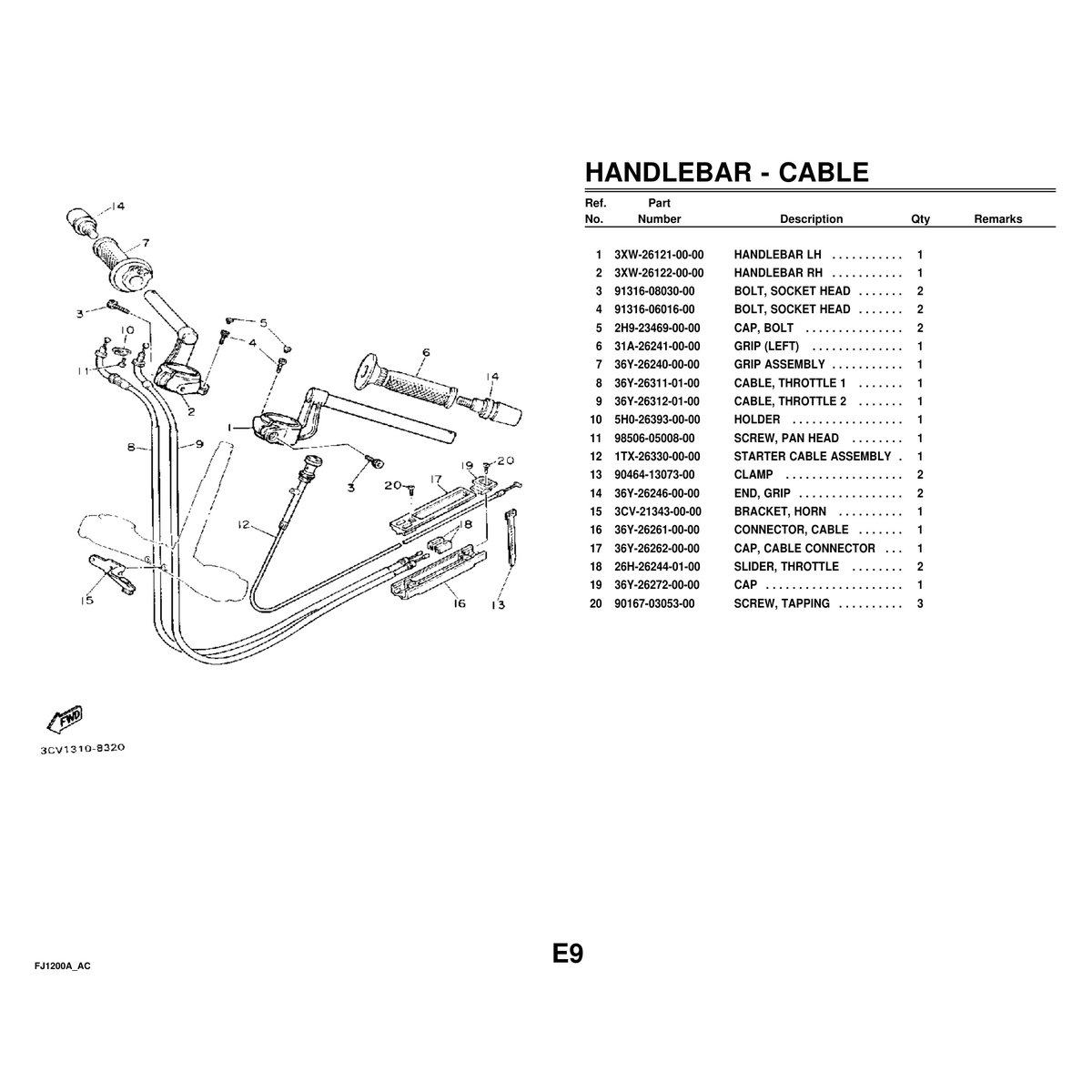 Yamaha FJ1200A Parts Manual - Complete Motorcycle Parts Catalog PDF - Image 5
