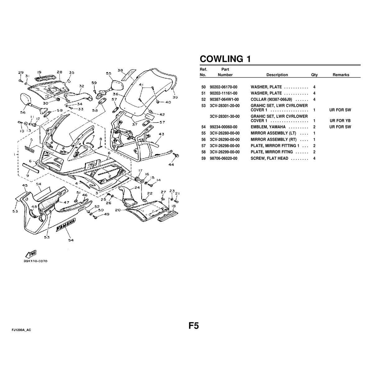 Yamaha FJ1200A Parts Manual - Complete Motorcycle Parts Catalog PDF - Image 7