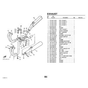 Yamaha FJ1200T Motorcycle Parts Catalog Manual - Complete 72-Page PDF