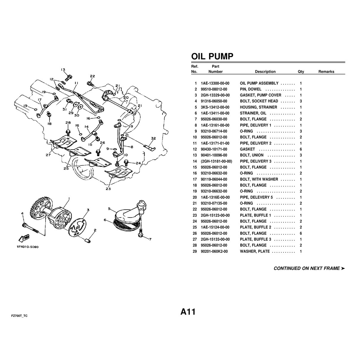 Yamaha FZ700T Cylinder Head Parts Manual Assembly Guide PDF - Image 2