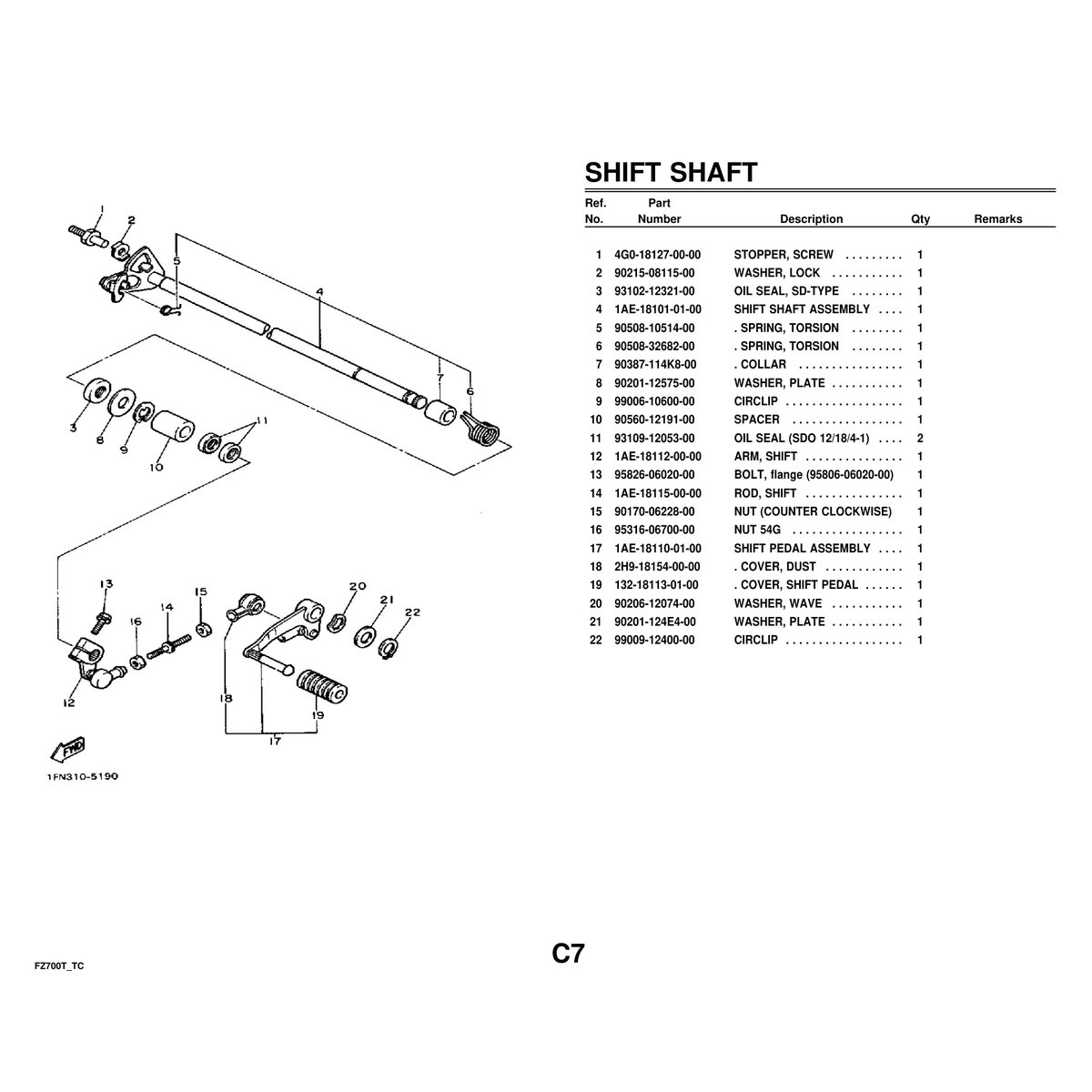 Yamaha FZ700T Cylinder Head Parts Manual Assembly Guide PDF - Image 3