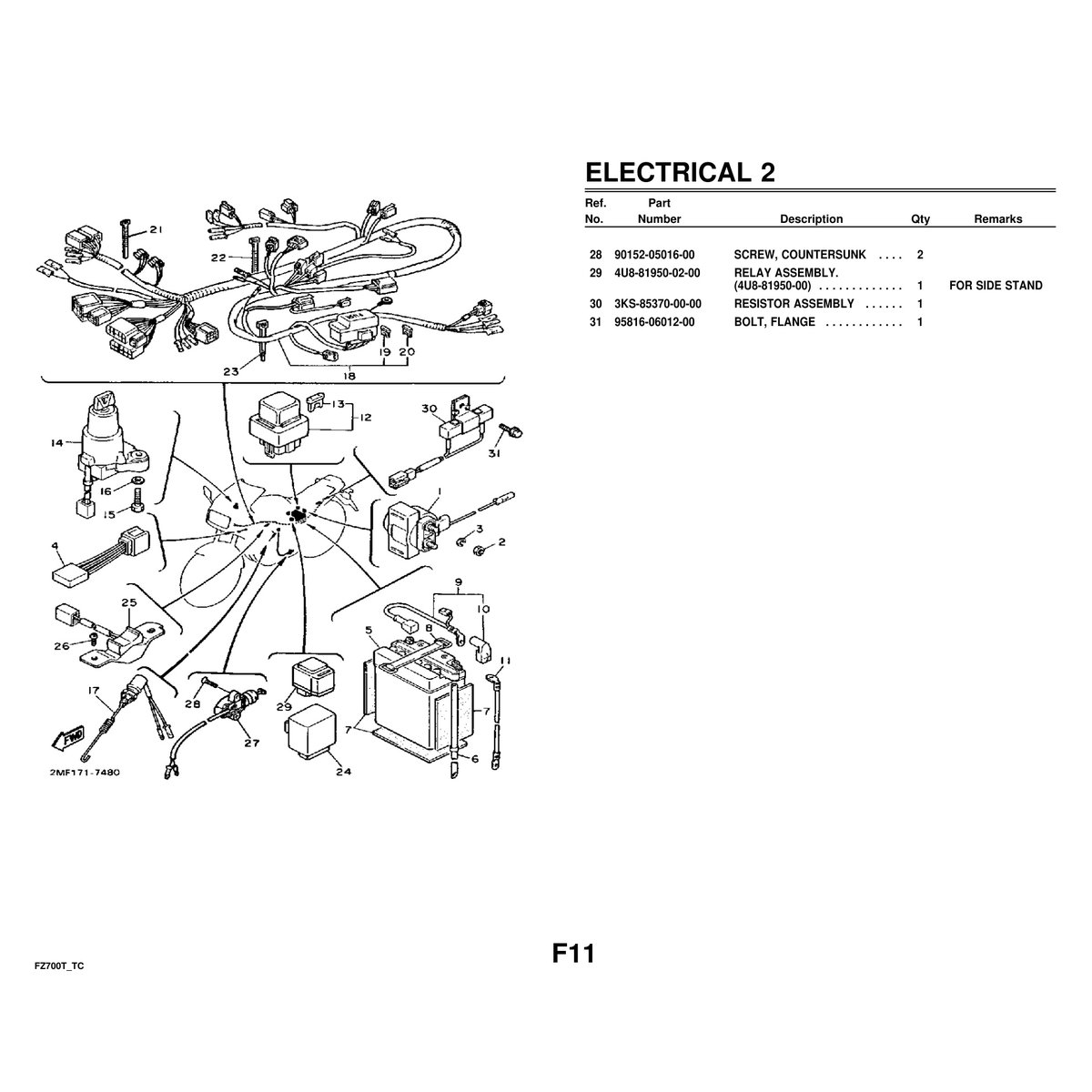Yamaha FZ700T Cylinder Head Parts Manual Assembly Guide PDF - Image 8
