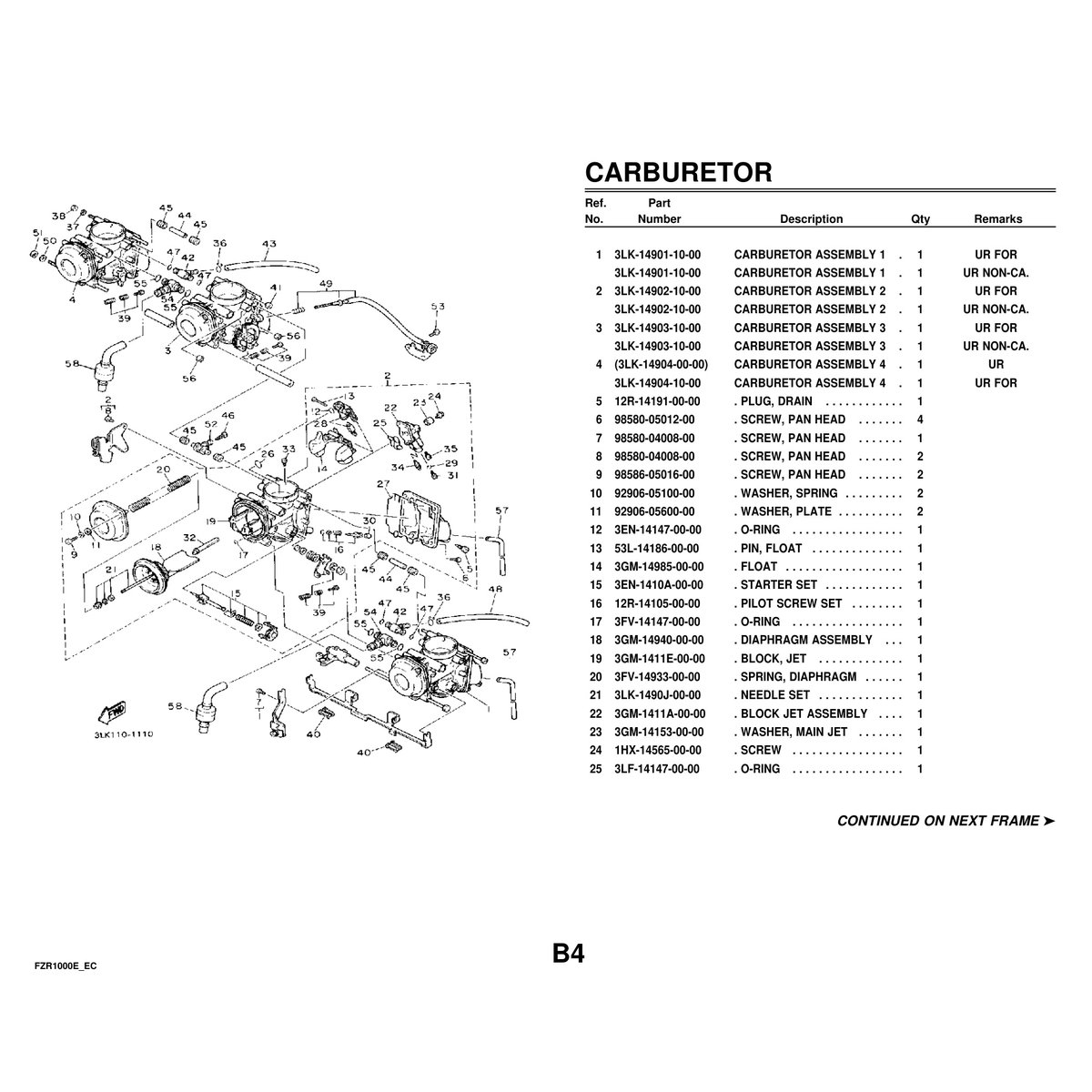 Yamaha FZR1000E/EC Cylinder Head & Parts Manual PDF Guide - Image 2