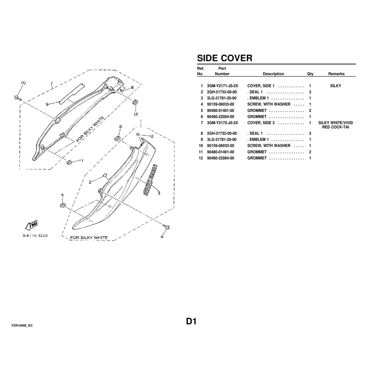 Yamaha FZR1000E/EC Cylinder Head & Parts Manual PDF Guide - Image 5