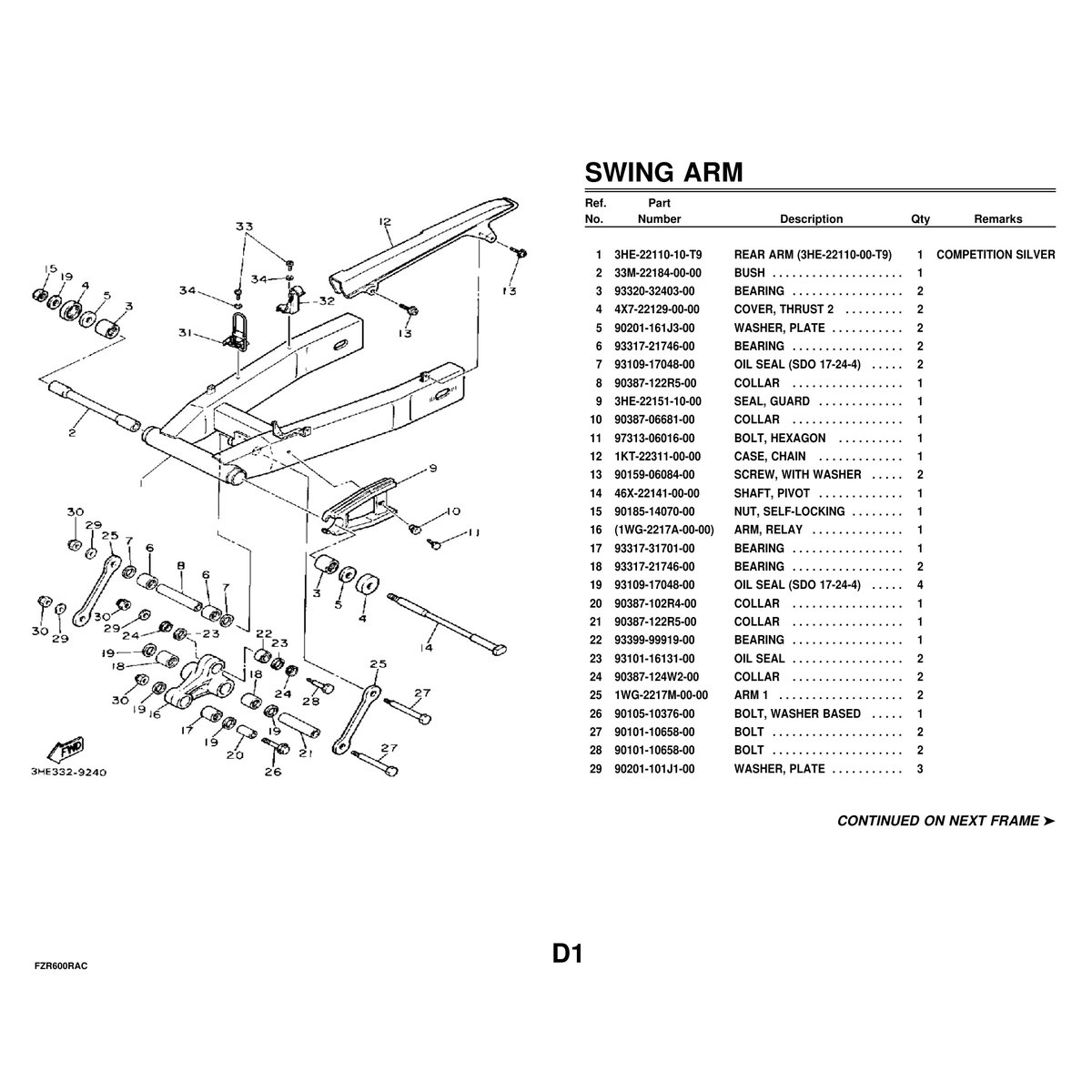 Yamaha FZR600RAC Parts Manual - Complete Parts Catalog PDF - Image 5