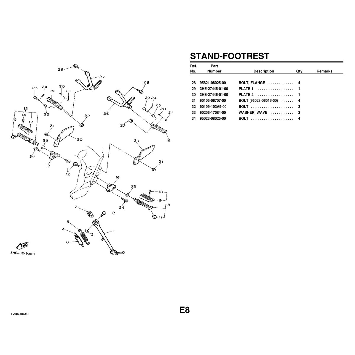 Yamaha FZR600RAC Parts Manual - Complete Parts Catalog PDF - Image 6
