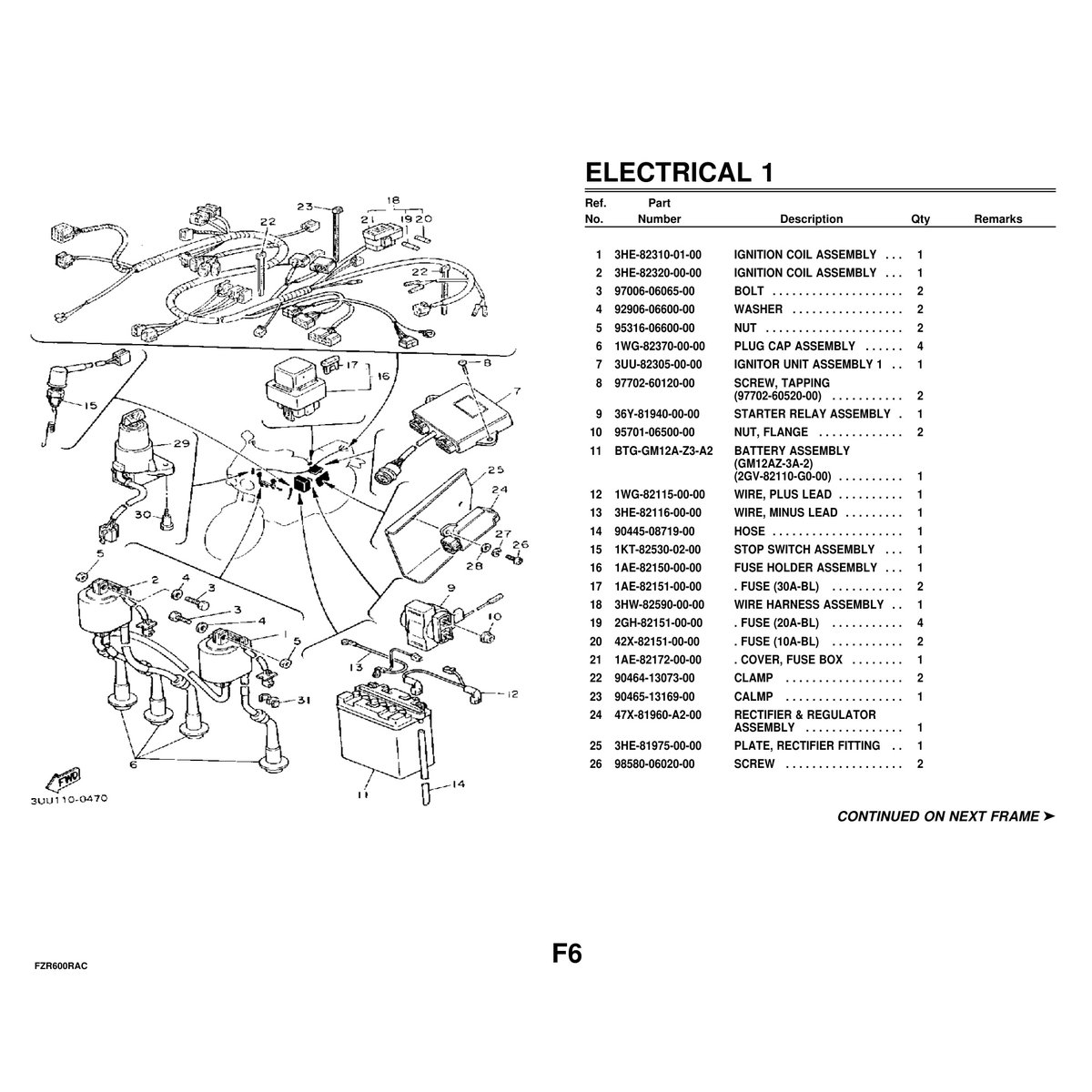Yamaha FZR600RAC Parts Manual - Complete Parts Catalog PDF - Image 8