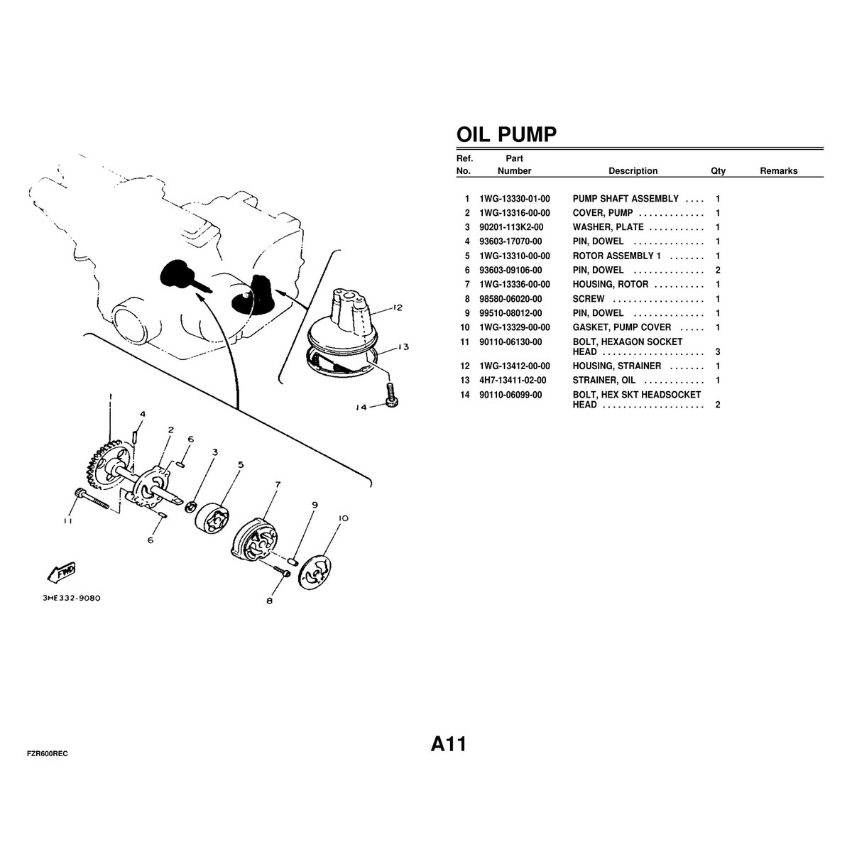 Yamaha FZR600REC Parts Catalog - Complete Parts Manual 71 Pages - Image 2