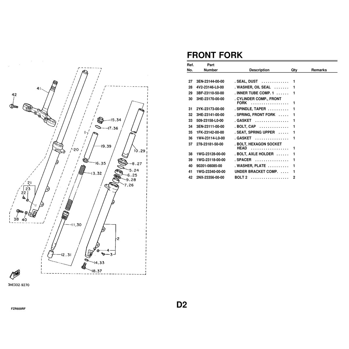 Yamaha FZR600RF Parts Catalog Manual - Complete 69-Page Guide - Image 4