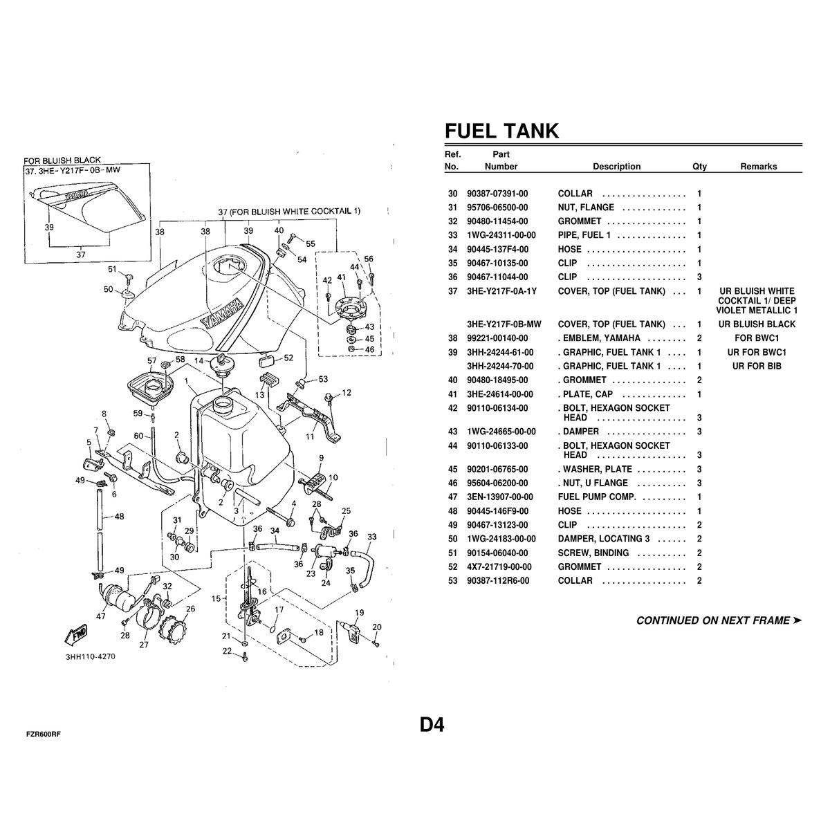 Yamaha FZR600RF Parts Catalog Manual - Complete 69-Page Guide - Image 5