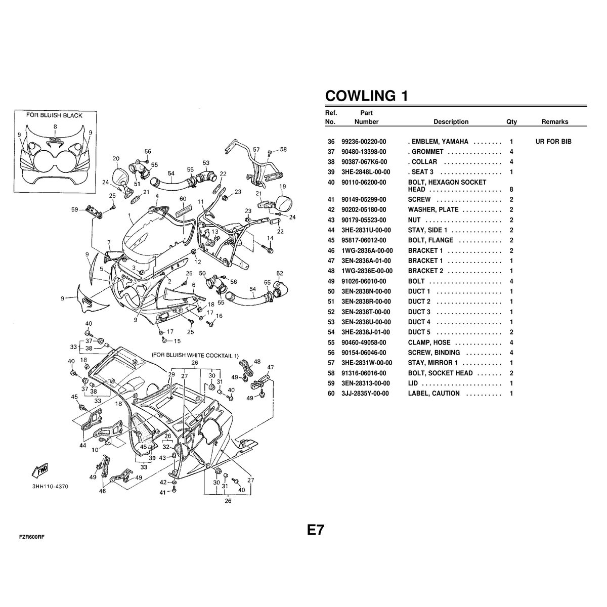 Yamaha FZR600RF Parts Catalog Manual - Complete 69-Page Guide - Image 7