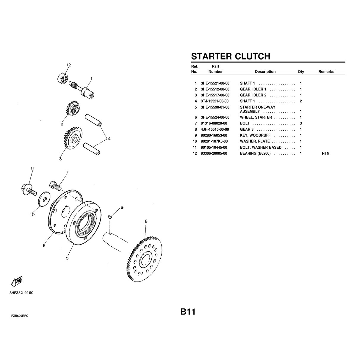Yamaha FZR600RFC Motorcycle Parts Manual - Complete Catalog - Image 2