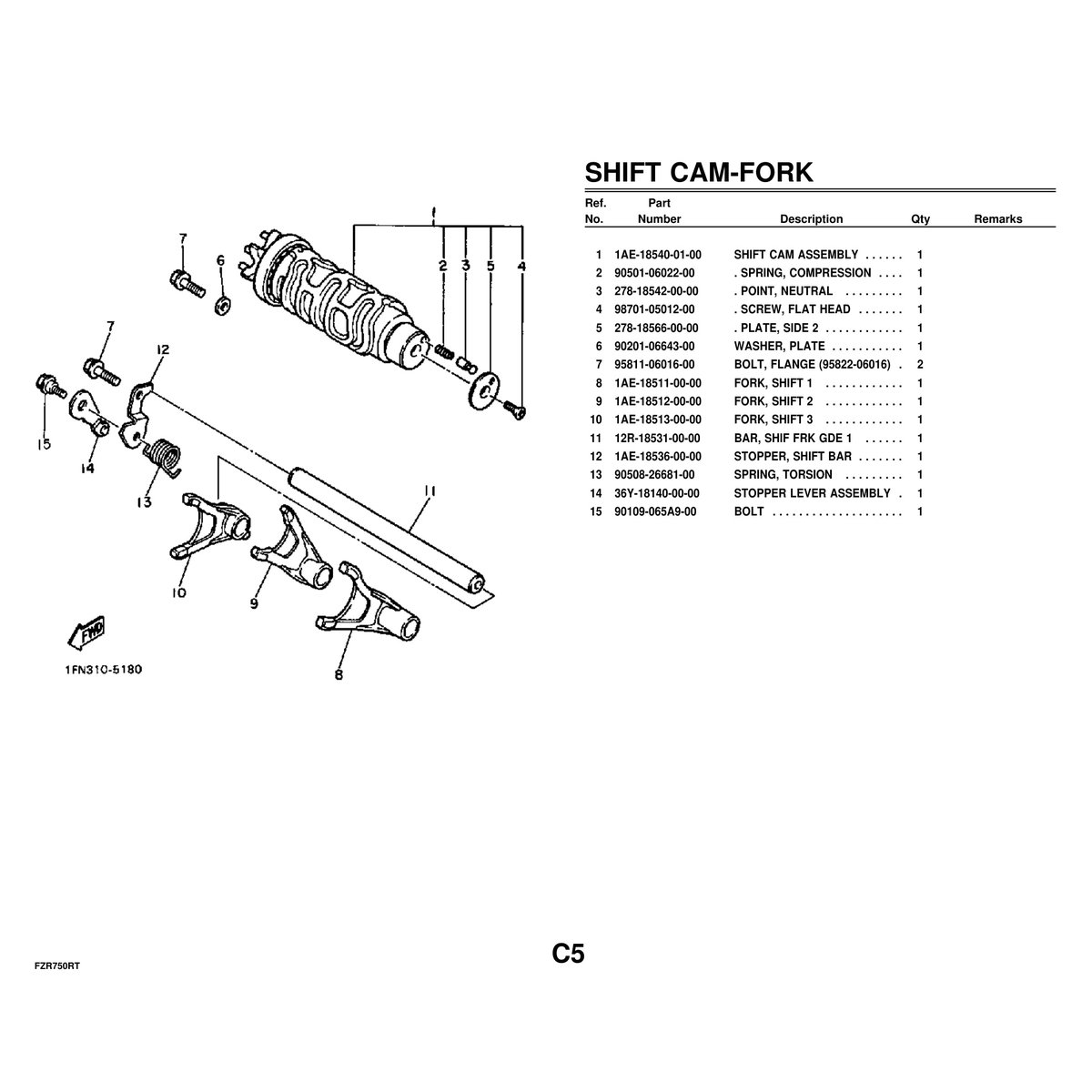 Yamaha FZR750RT Parts Manual - Complete Motorcycle Parts Catalog - Image 3