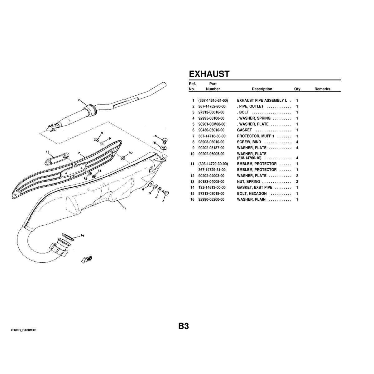 Yamaha GT80B GT80MXB Motorcycle Parts Manual PDF - Image 4