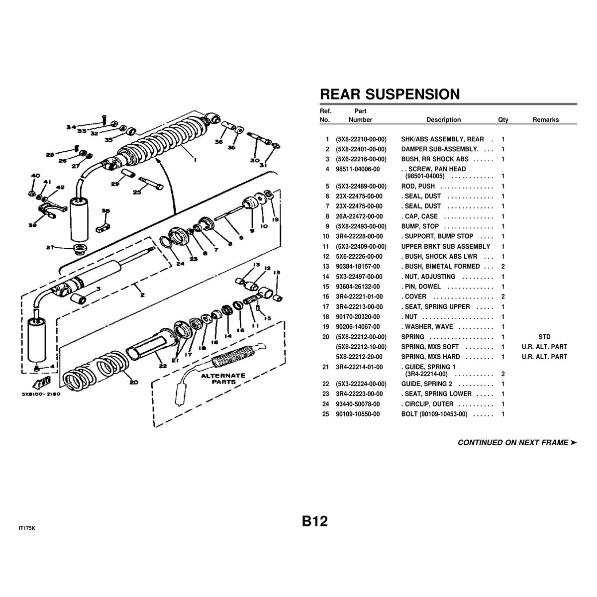 Yamaha IT175K Motorcycle Parts Manual - Complete Catalog - Image 4