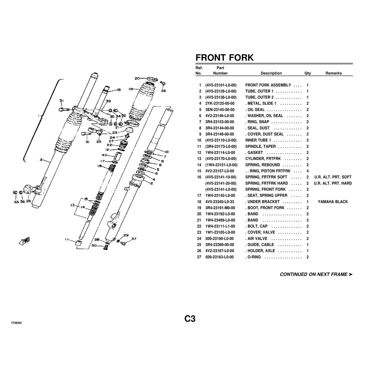 Yamaha IT465H Motorcycle Cylinder Parts Manual PDF - 46 Pages - Image 3