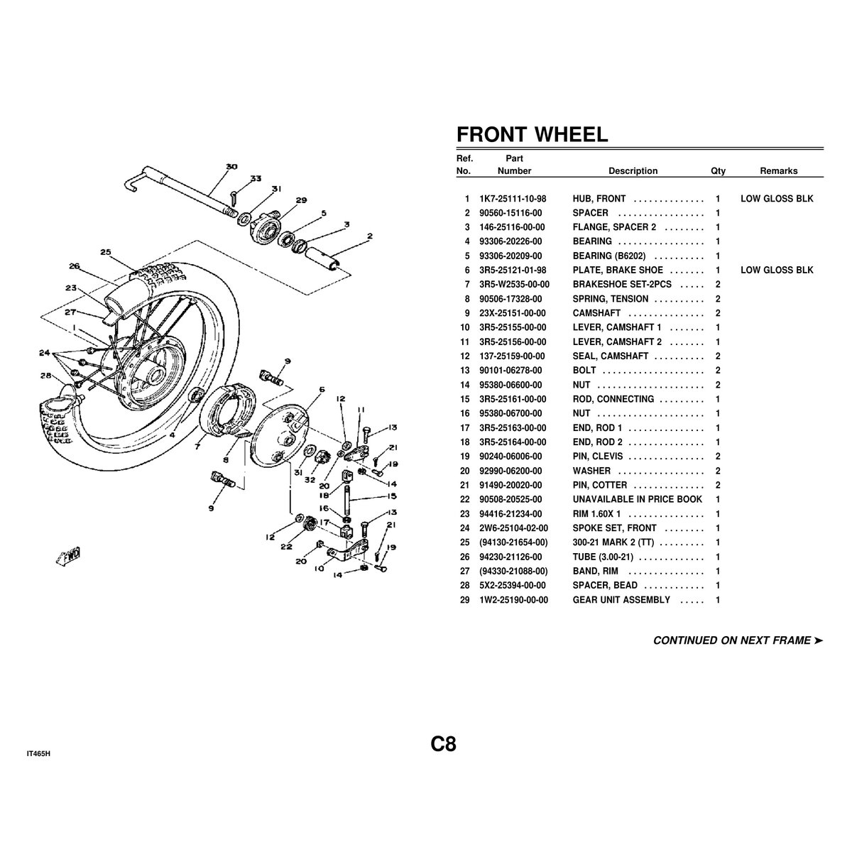 Yamaha IT465H Motorcycle Cylinder Parts Manual PDF - 46 Pages - Image 4