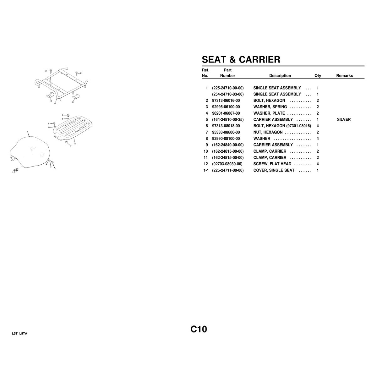 Yamaha L5T L5TA Engine Parts Manual - Complete Parts List PDF - Image 2