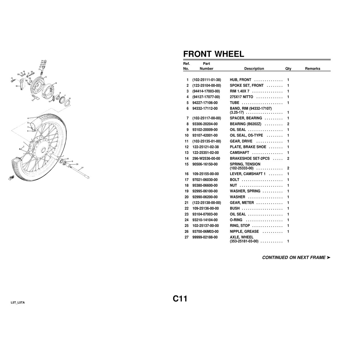 Yamaha L5T L5TA Engine Parts Manual - Complete Parts List PDF - Image 3