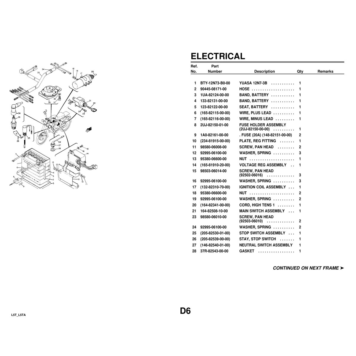 Yamaha L5T L5TA Engine Parts Manual - Complete Parts List PDF - Image 4
