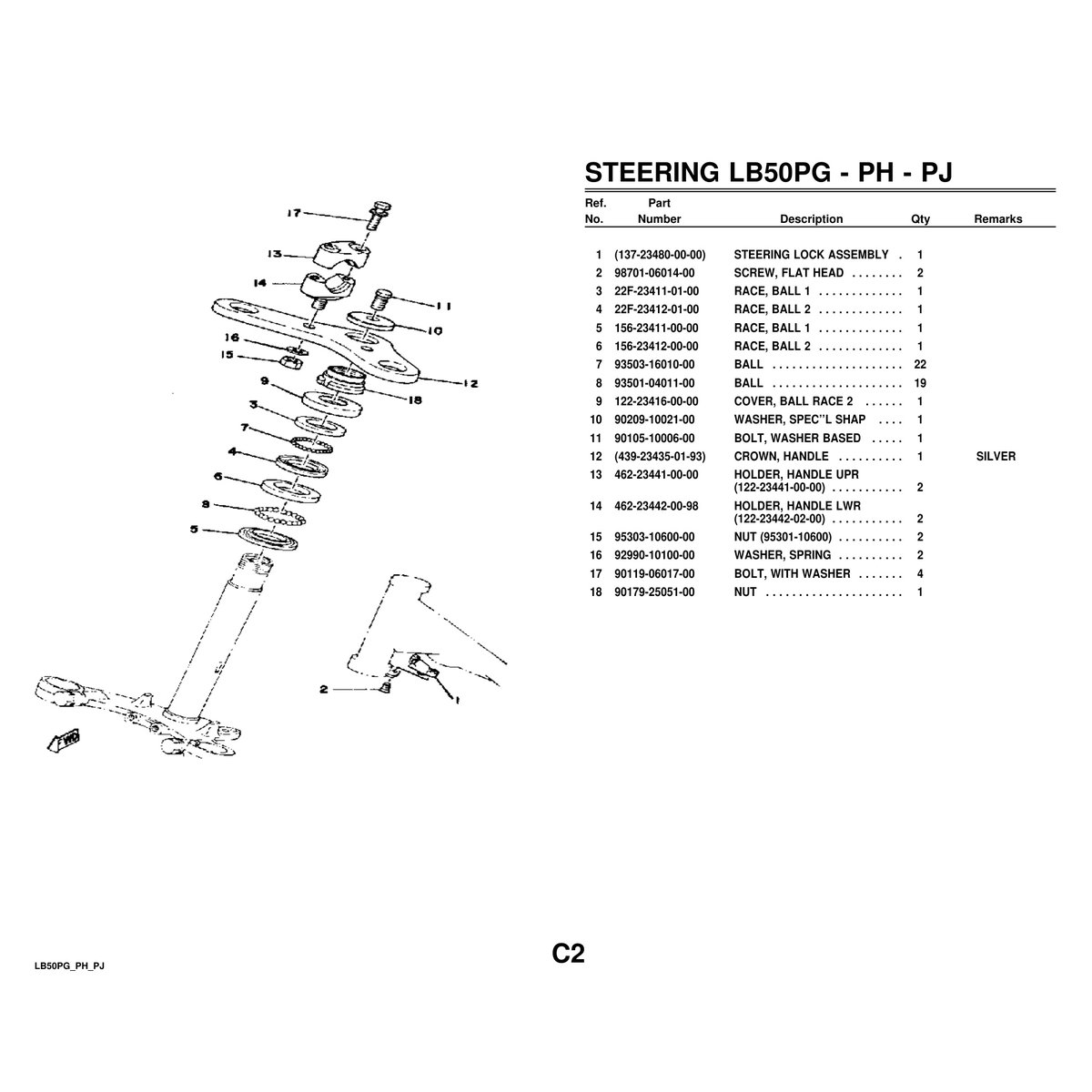 Yamaha LB50PG Parts Manual - Complete Parts Catalog PDF - Image 3