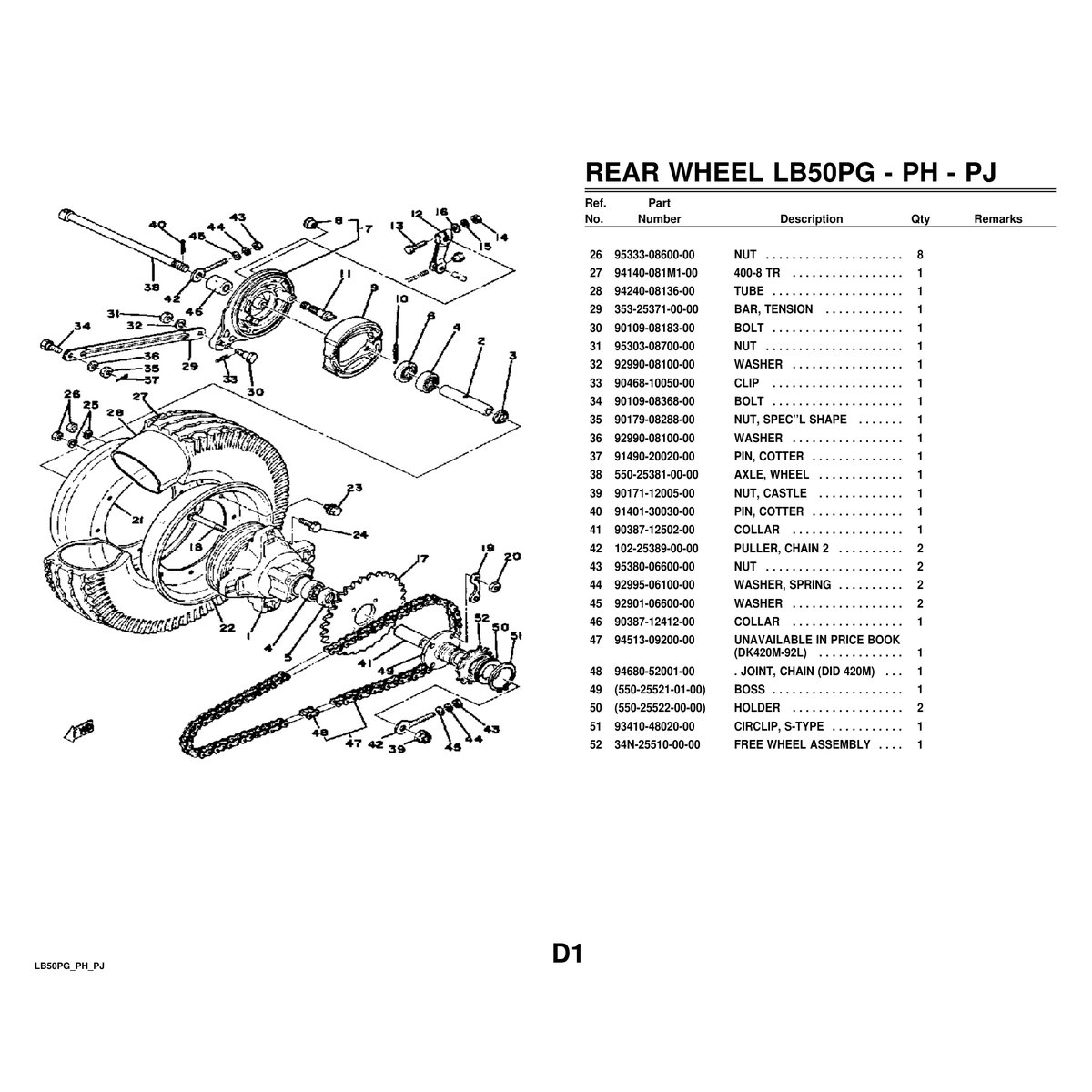 Yamaha LB50PG Parts Manual - Complete Parts Catalog PDF - Image 5