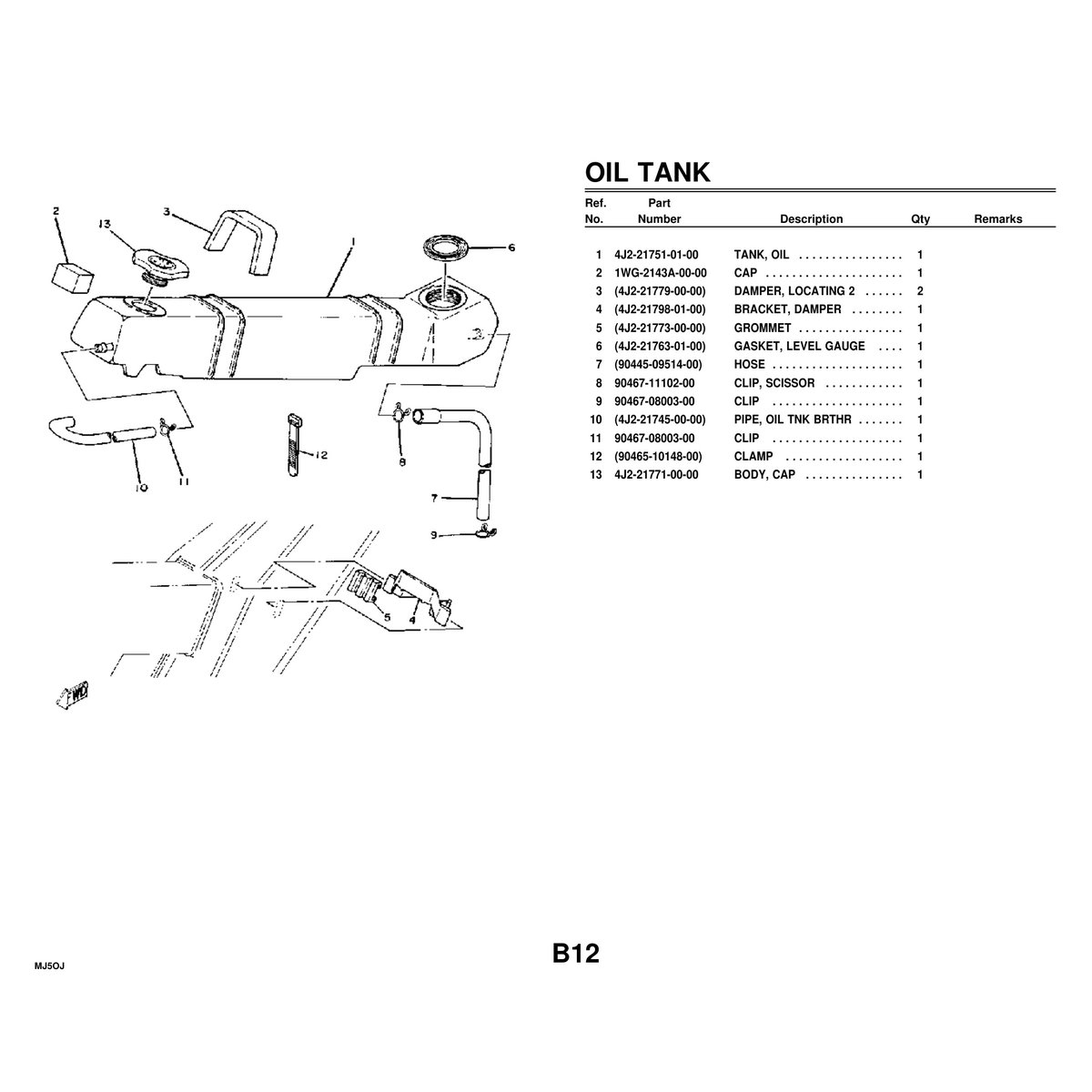 Yamaha MJ50J Parts Manual - Complete Parts Catalog PDF - Image 2