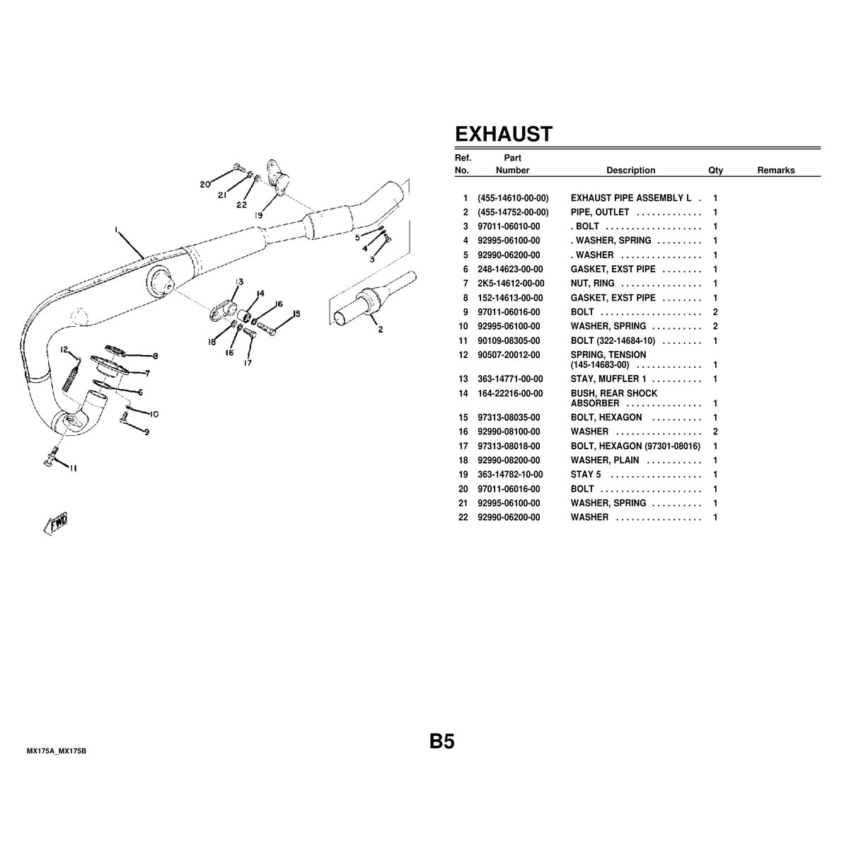 Yamaha MX175A MX175B Motorcycle Parts Manual - Complete PDF Guide - Image 3