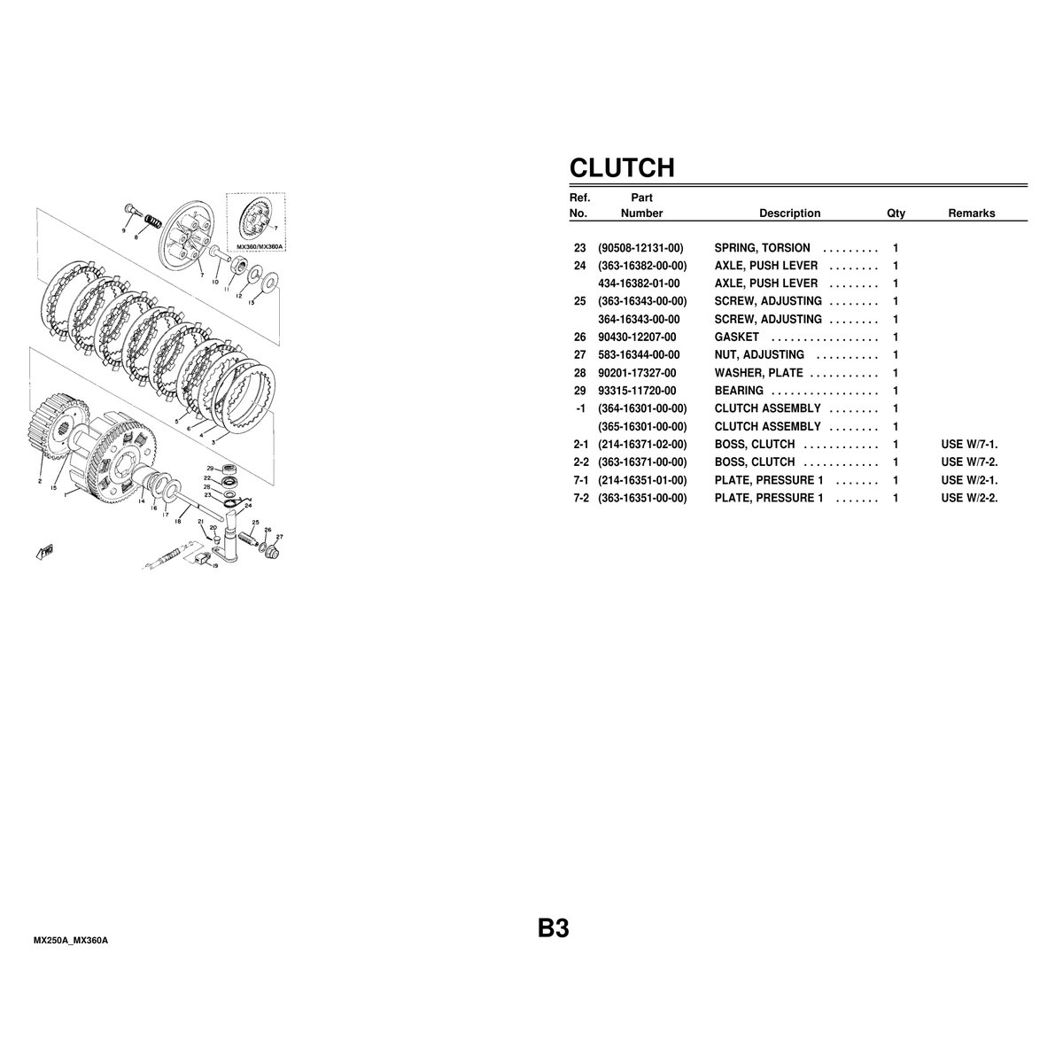 Yamaha MX250A MX360A Motorcycle Parts Manual Complete Breakdown PDF - Image 2
