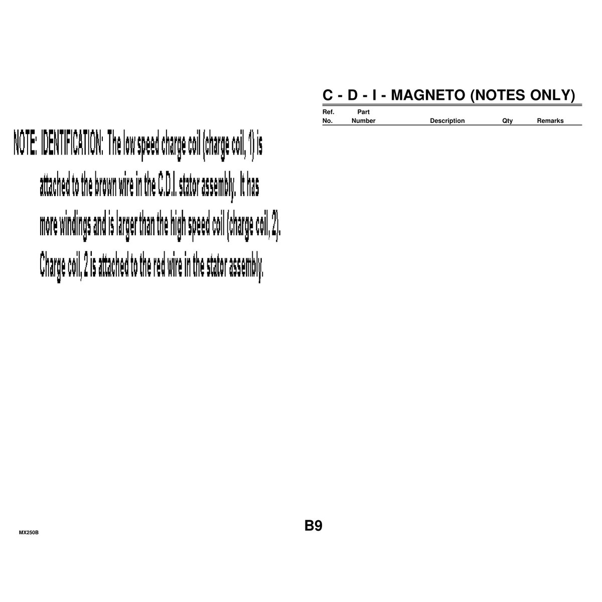 Yamaha MX250B Motorcycle Parts Manual - Complete Assembly Guide - Image 3