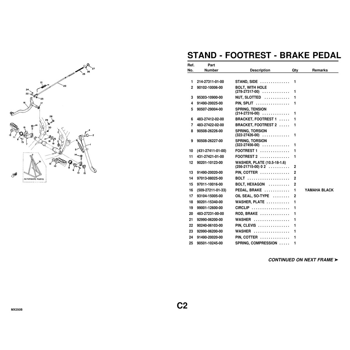 Yamaha MX250B Motorcycle Parts Manual - Complete Assembly Guide - Image 4
