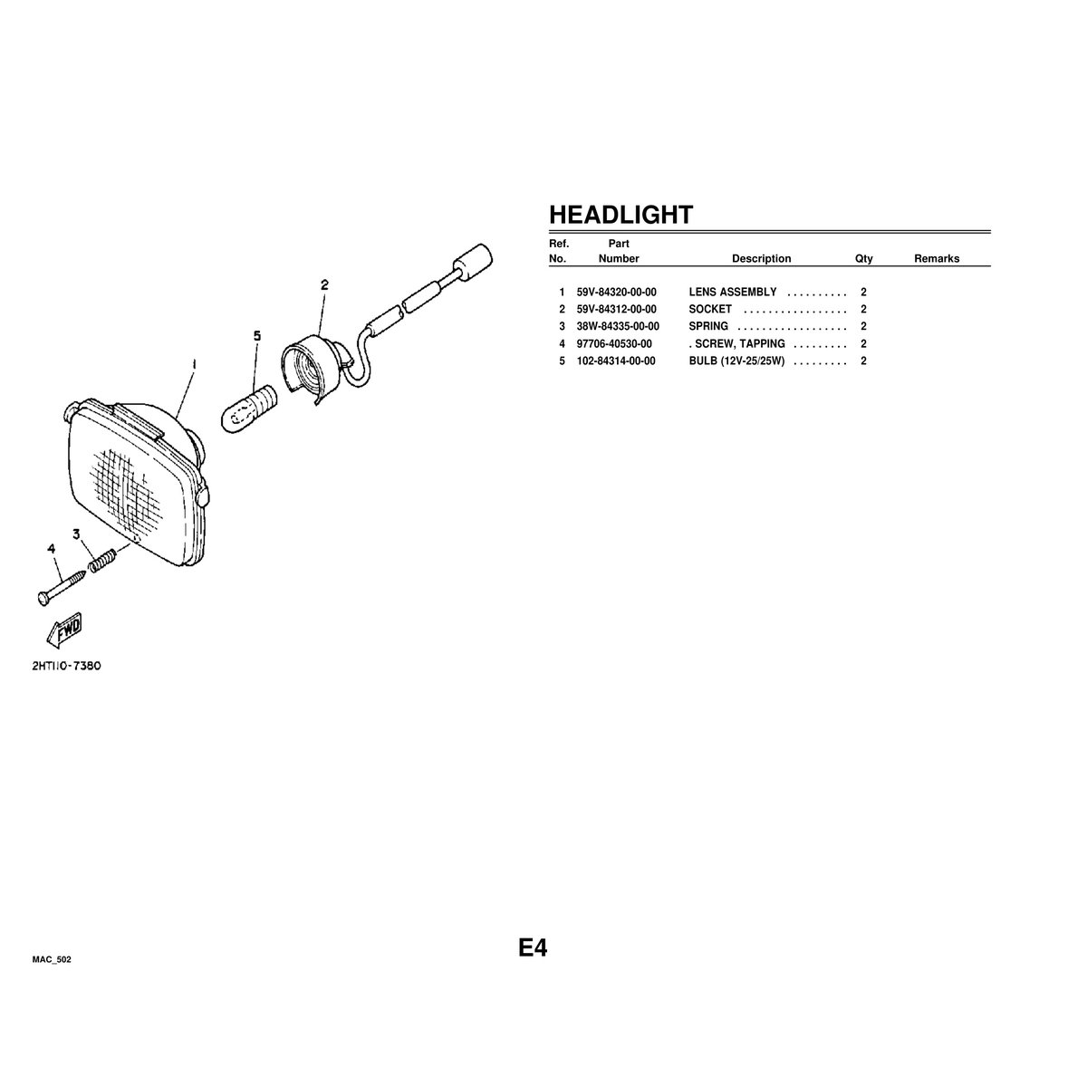Yamaha MAC_502 Outboard Cylinder Head Parts Manual PDF - Image 6