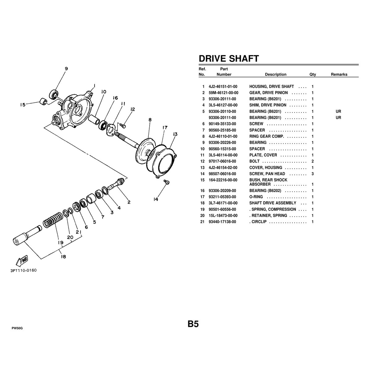 Yamaha PW50G Parts Catalog - Complete Parts Manual PDF - Image 3