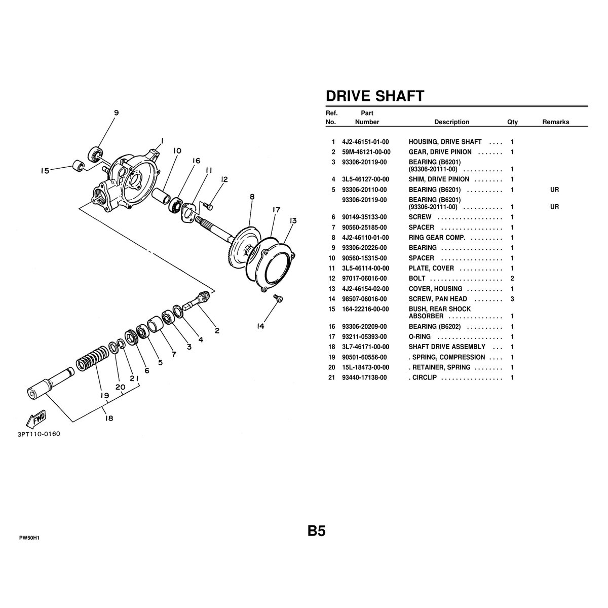 Yamaha PW50H1 Parts Manual - Cylinder & Crankshaft Assembly PDF - Image 3