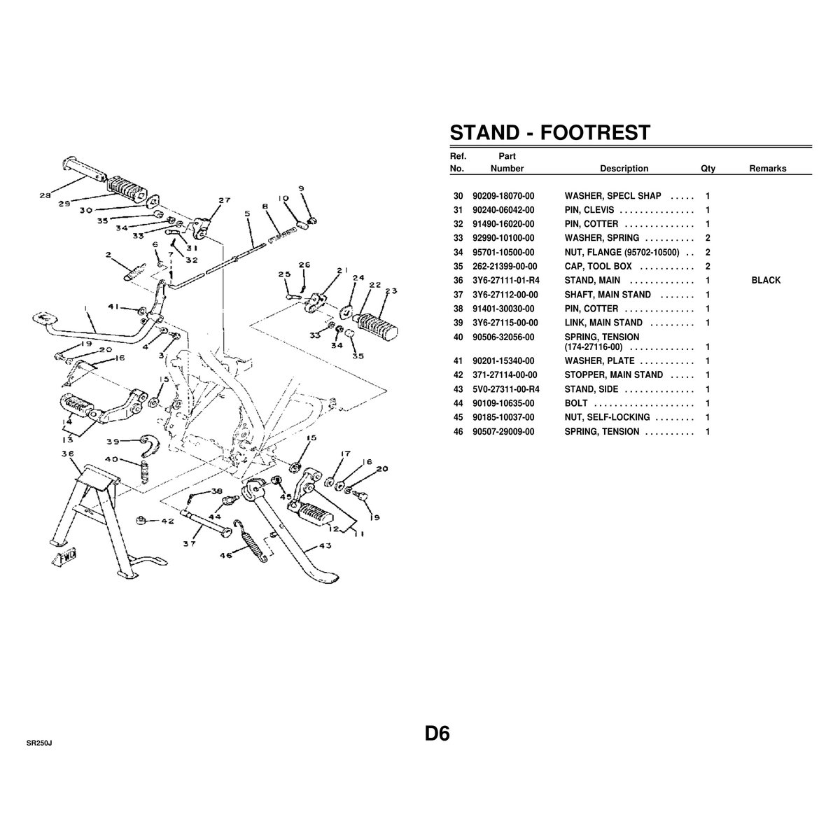 Yamaha SR250J Cylinder Head Parts Manual - Complete Breakdown PDF - Image 5
