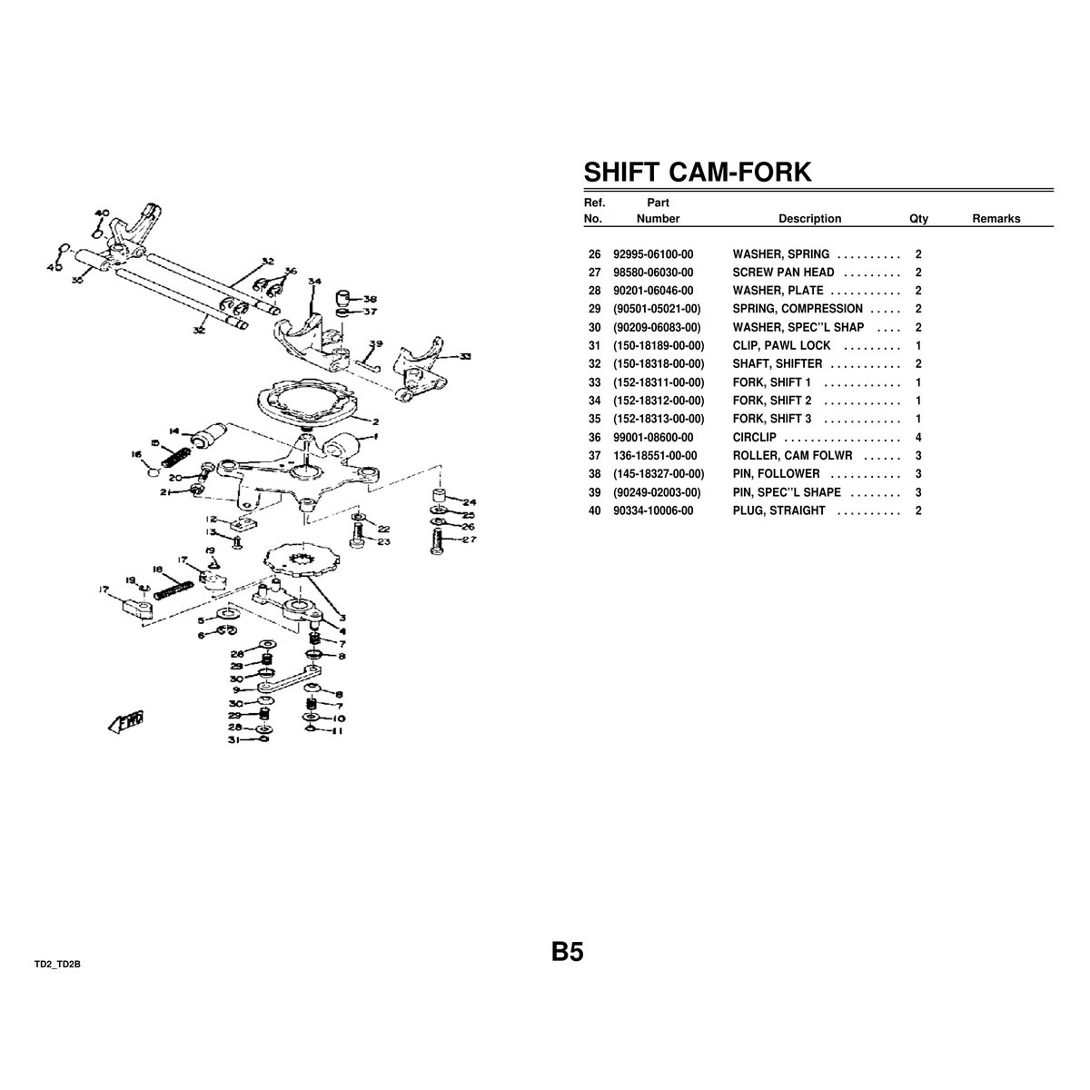 Yamaha TD2 TD2B Crankshaft Piston Parts Manual PDF Guide - Image 3