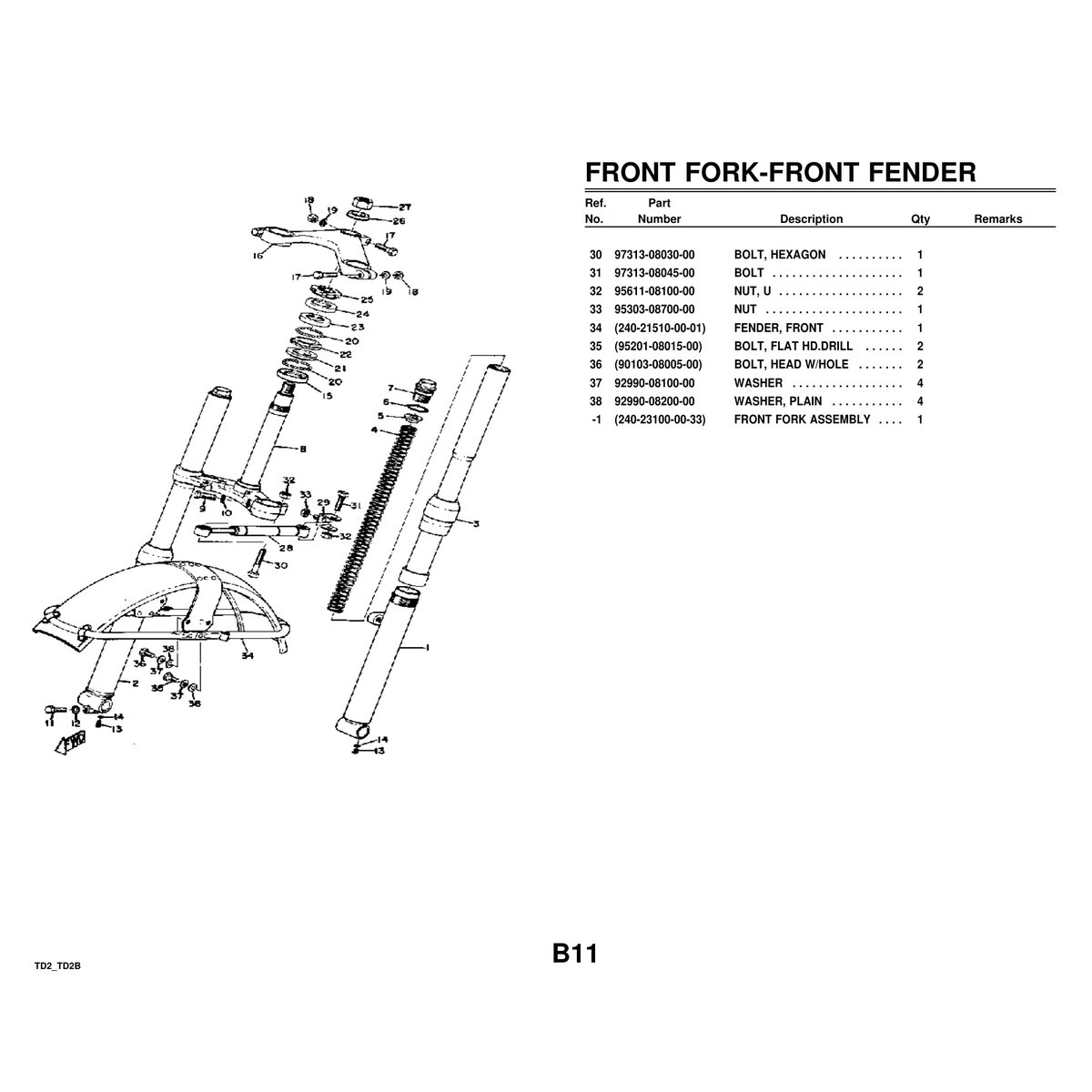 Yamaha TD2 TD2B Crankshaft Piston Parts Manual PDF Guide - Image 4