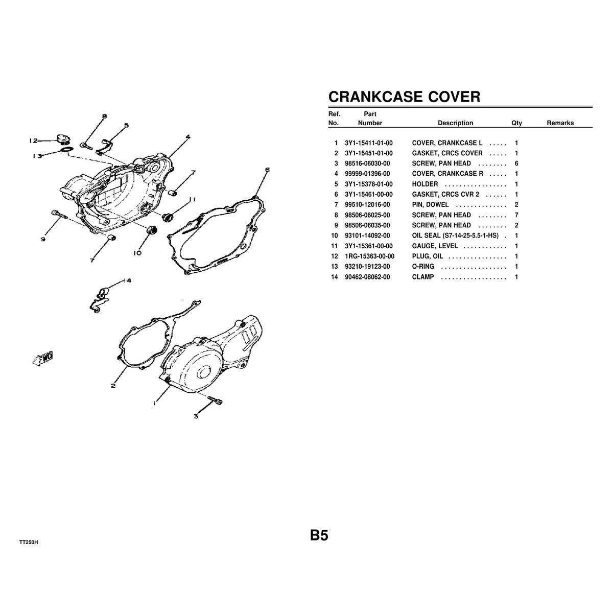 Yamaha TT250H Motorcycle Parts Manual - Complete Catalog PDF - Image 2