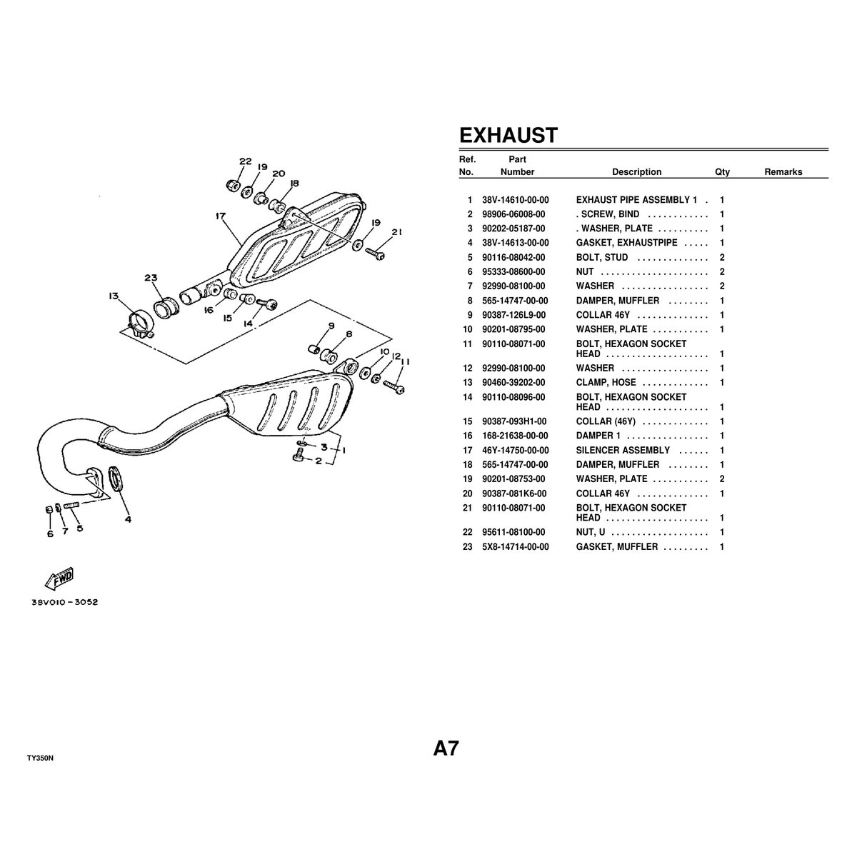 Yamaha TY350N Motorcycle Parts Manual - Complete Reference PDF - Image 2