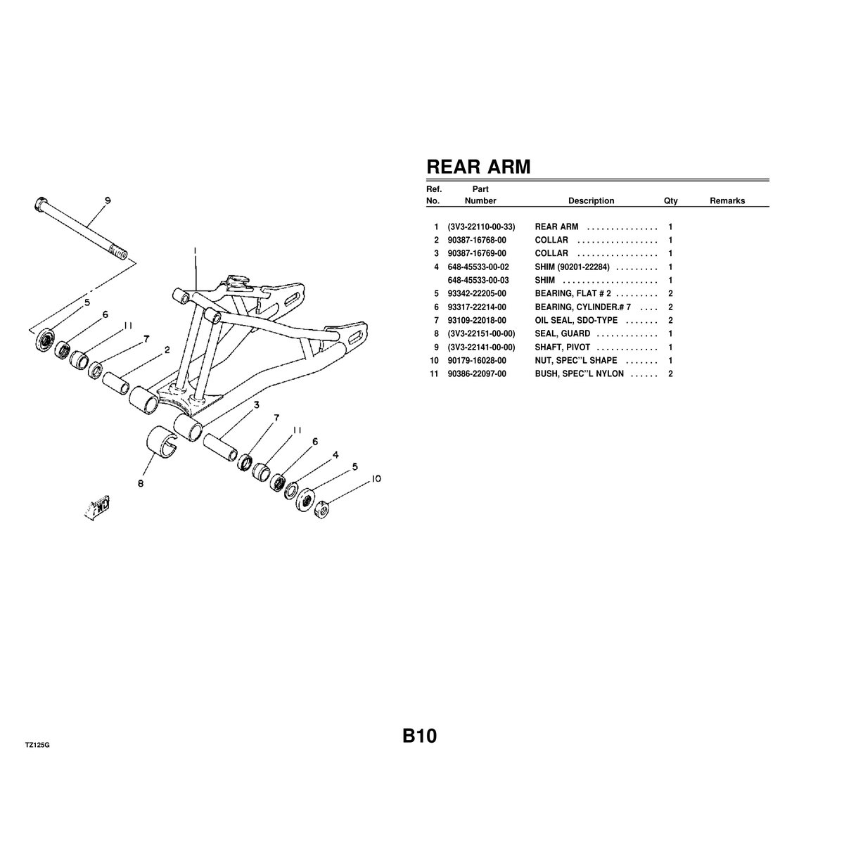 Yamaha TZ125G Engine Parts Manual - Complete Assembly Guide - Image 3